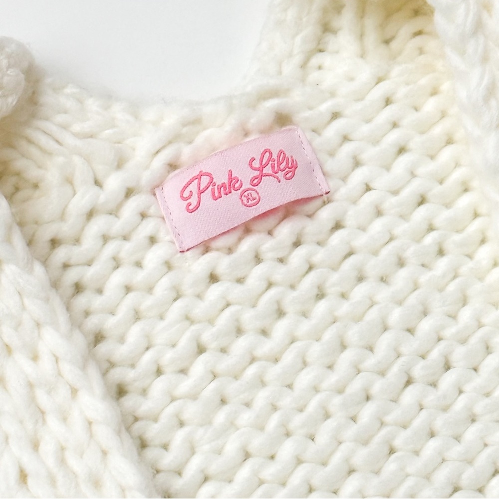 NWOT Knit Flower Cardigan - Picture 5 of 6